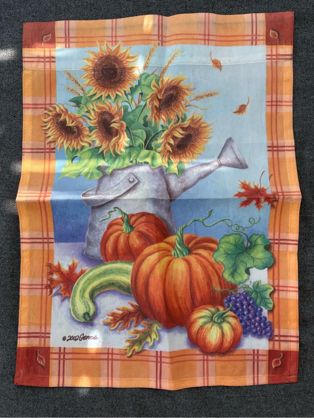Autumn Harvest Pumpkin & Sunflower Flag